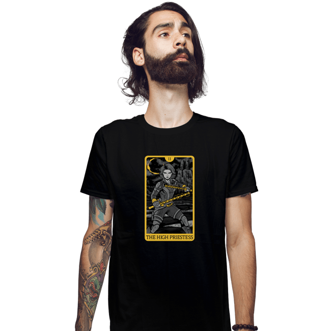 Shirts Fitted Shirts, Mens / Small / Black Tarot The High Priestess