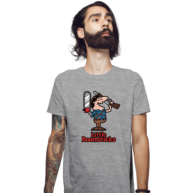Daily_Deal_Shirts Fitted Shirts, Mens / Small / Sports Grey Little Boomsticks