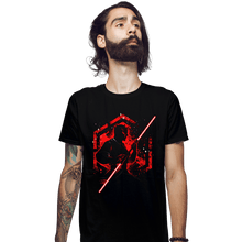 Load image into Gallery viewer, Shirts Fitted Shirts, Mens / Small / Black Double-Bladed Warrior
