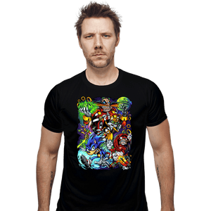 Last_Chance_Shirts Fitted Shirts, Mens / Small / Black Robotnik VS Sonic