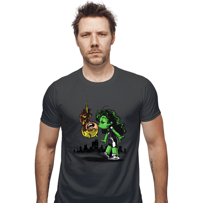 Daily_Deal_Shirts Fitted Shirts, Mens / Small / Charcoal Spidey Style