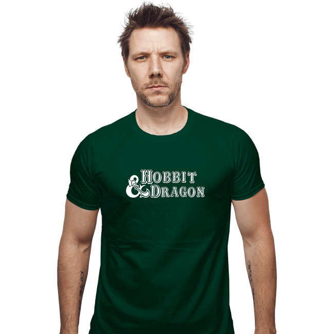 Secret_Shirts Fitted Shirts, Mens / Small / Irish Green Hobbit And Dragon