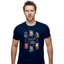 Load image into Gallery viewer, Secret_Shirts Fitted Shirts, Mens / Small / Navy Dungeon Cats 2nd Edition
