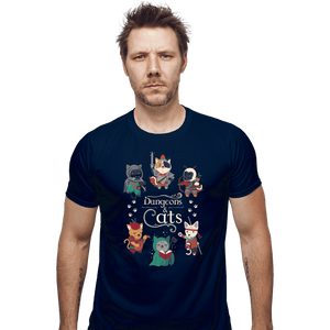 Secret_Shirts Fitted Shirts, Mens / Small / Navy Dungeon Cats 2nd Edition