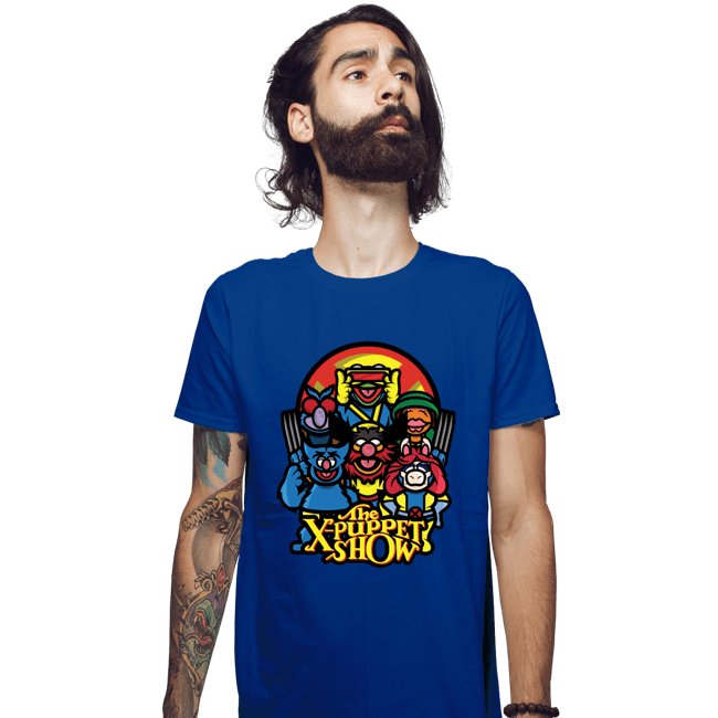 Daily_Deal_Shirts Fitted Shirts, Mens / Small / Royal Blue The X-Puppet Show