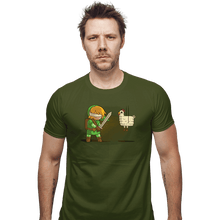 Load image into Gallery viewer, Shirts Fitted Shirts, Mens / Small / Military Green Hylian Pinata
