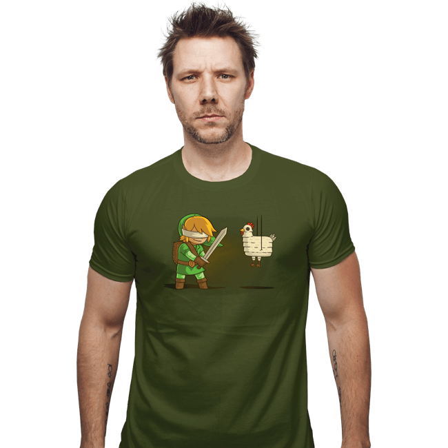 Shirts Fitted Shirts, Mens / Small / Military Green Hylian Pinata