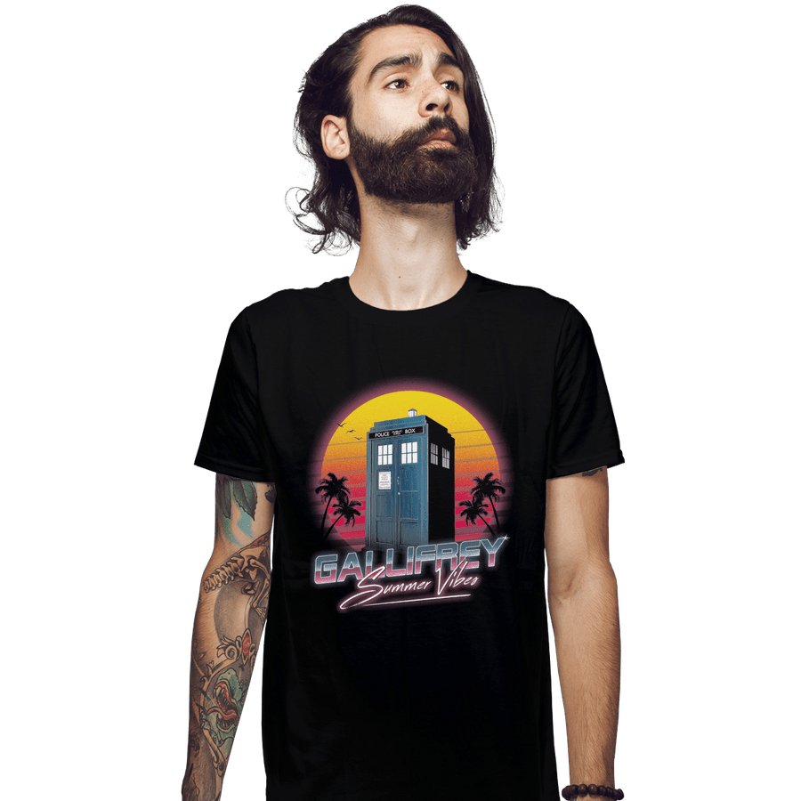 Shirts Fitted Shirts, Mens / Small / Black Gallifrey Summer Vibes