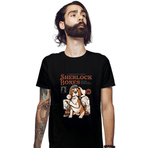 Daily_Deal_Shirts Fitted Shirts, Mens / Small / Black Sherlock Bones