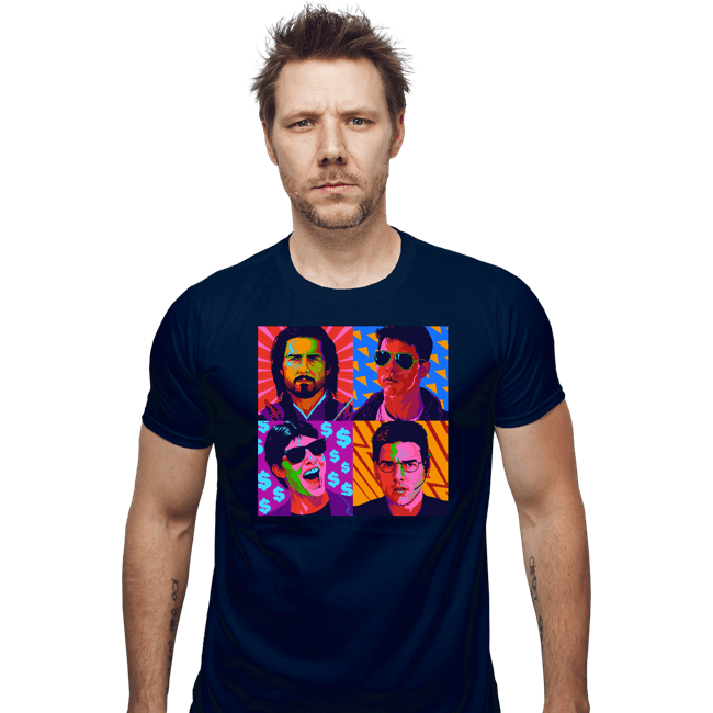 Daily_Deal_Shirts Fitted Shirts, Mens / Small / Navy Pop Tom Cruise