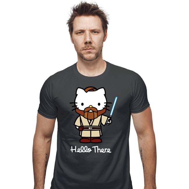 Daily_Deal_Shirts Fitted Shirts, Mens / Small / Charcoal Obi Kitty