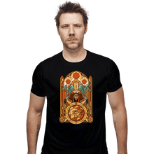 Load image into Gallery viewer, Daily_Deal_Shirts Fitted Shirts, Mens / Small / Black Stained Glass Gods
