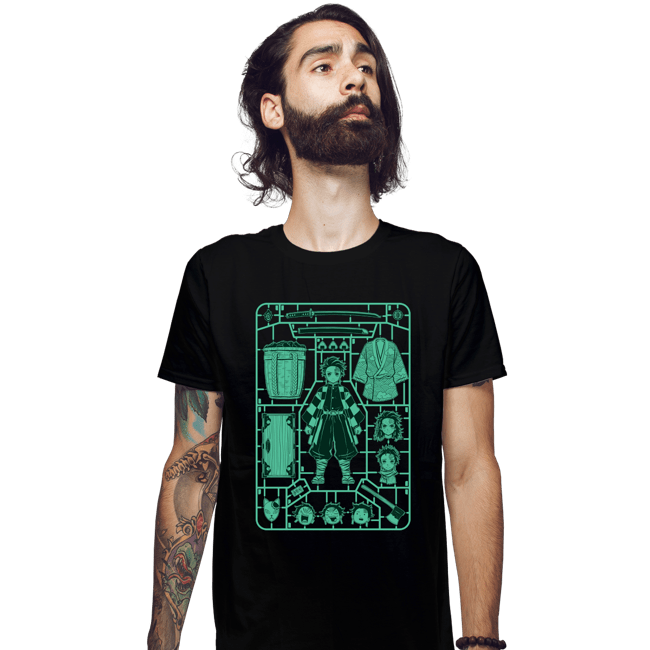 Daily_Deal_Shirts Fitted Shirts, Mens / Small / Black Tanjiro Model Sprue