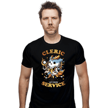 Load image into Gallery viewer, Daily_Deal_Shirts Fitted Shirts, Mens / Small / Black Cleric At Your Service
