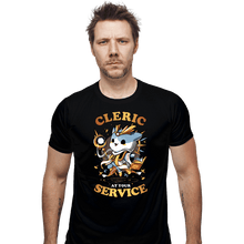 Load image into Gallery viewer, Daily_Deal_Shirts Fitted Shirts, Mens / Small / Black Cleric At Your Service
