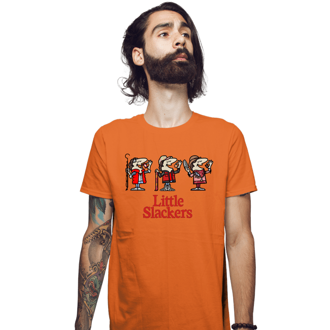 Daily_Deal_Shirts Fitted Shirts, Mens / Small / Orange Little Slackers