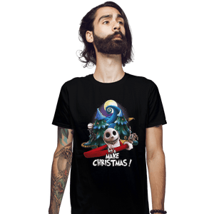 Shirts Fitted Shirts, Mens / Small / Black Let's Make Christmas