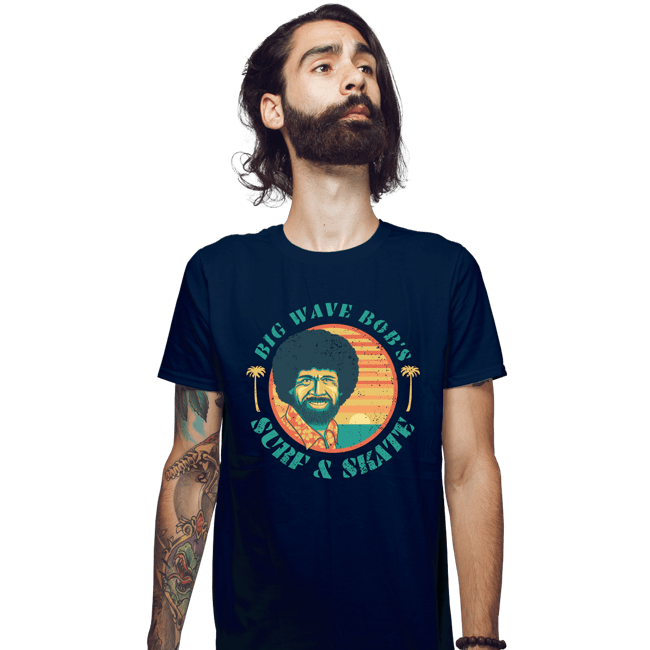 Shirts Fitted Shirts, Mens / Small / Navy Big Wave Bob