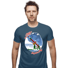 Load image into Gallery viewer, Shirts Fitted Shirts, Mens / Small / Indigo Blue A Pig That Doesn&#39;t Fly
