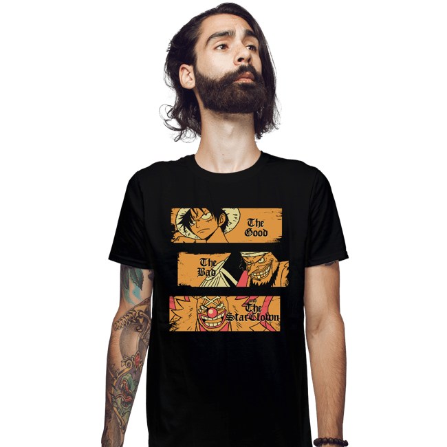 Daily_Deal_Shirts Fitted Shirts, Mens / Small / Black The Good The Bad and The Star Clown