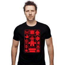 Load image into Gallery viewer, Daily_Deal_Shirts Fitted Shirts, Mens / Small / Black Mario Model Sprue
