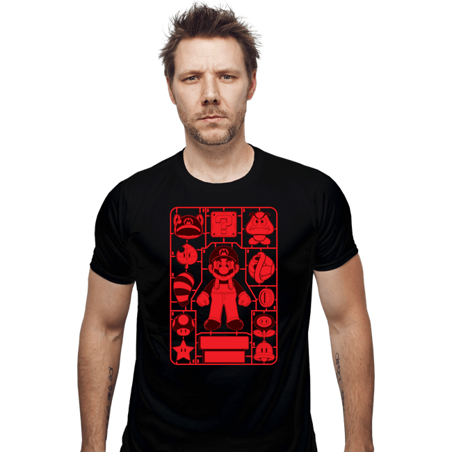 Daily_Deal_Shirts Fitted Shirts, Mens / Small / Black Mario Model Sprue