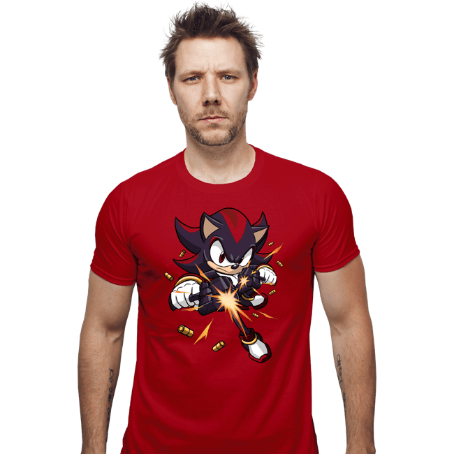 Daily_Deal_Shirts Fitted Shirts, Mens / Small / Red PG-13 Hedgehog