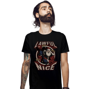 Shirts Fitted Shirts, Mens / Small / Black Lawful Nice Santa