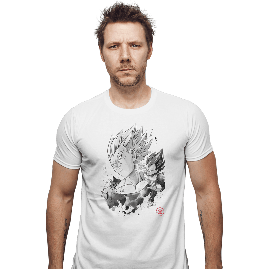 Shirts Fitted Shirts, Mens / Small / White The Prince Of Saiyans