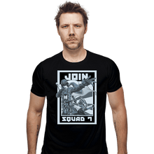 Load image into Gallery viewer, Shirts Fitted Shirts, Mens / Small / Black Join Squad 7
