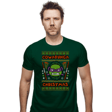 Load image into Gallery viewer, Shirts Fitted Shirts, Mens / Small / Irish Green Donatello Christmas
