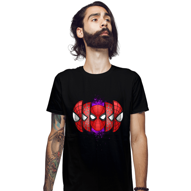 Daily_Deal_Shirts Fitted Shirts, Mens / Small / Black Multiverse Of Spiders