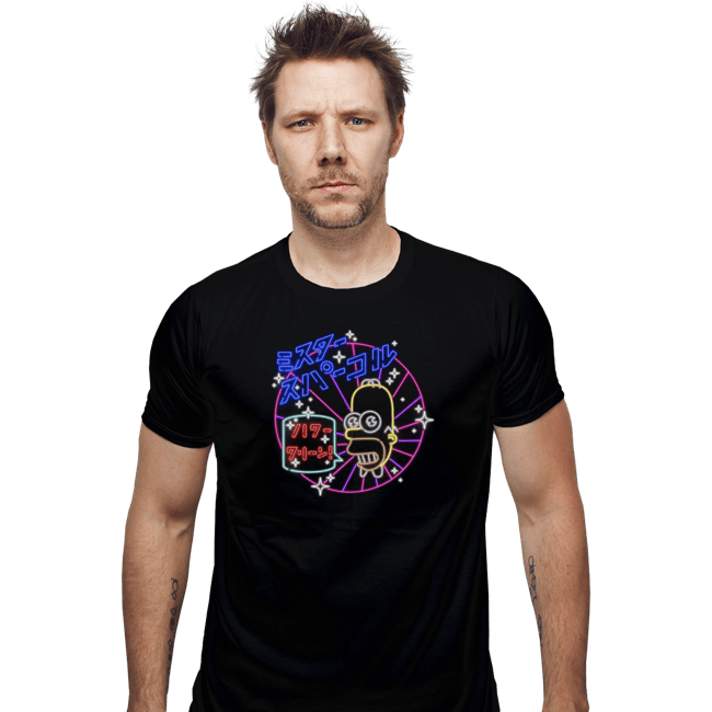 Daily_Deal_Shirts Fitted Shirts, Mens / Small / Black Neon Mr. Sparkle