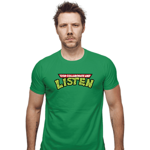 Daily_Deal_Shirts Fitted Shirts, Mens / Small / Irish Green Stop Collaborate And Listen