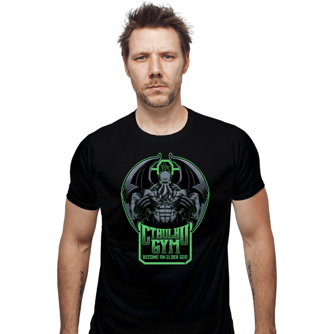 Daily_Deal_Shirts Fitted Shirts, Mens / Small / Black Cthulhu Gym