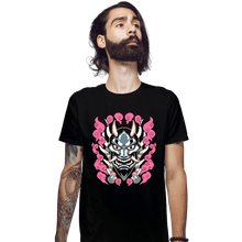 Load image into Gallery viewer, Shirts Fitted Shirts, Mens / Small / Black Hannya Mask
