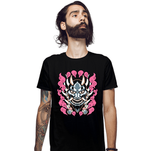 Shirts Fitted Shirts, Mens / Small / Black Hannya Mask