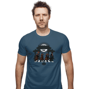 Daily_Deal_Shirts Fitted Shirts, Mens / Small / Indigo Blue Warrior Society