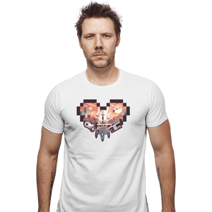 Shirts Fitted Shirts, Mens / Small / White Zelda Heart