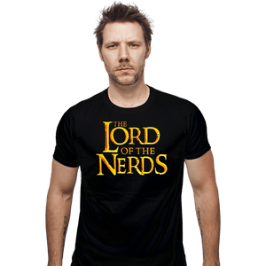 Daily_Deal_Shirts Fitted Shirts, Mens / Small / Black Lord Of The Nerds