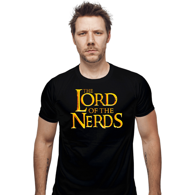 Daily_Deal_Shirts Fitted Shirts, Mens / Small / Black Lord Of The Nerds