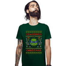 Load image into Gallery viewer, Shirts Fitted Shirts, Mens / Small / Irish Green Leonardo Christmas
