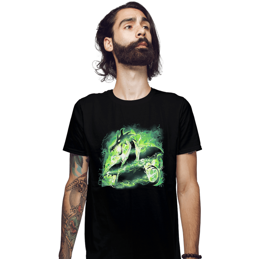 Secret_Shirts Fitted Shirts, Mens / Small / Black Power Dragon