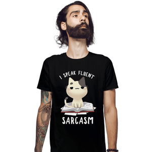 Shirts Fitted Shirts, Mens / Small / Black Fluent Sarcasm