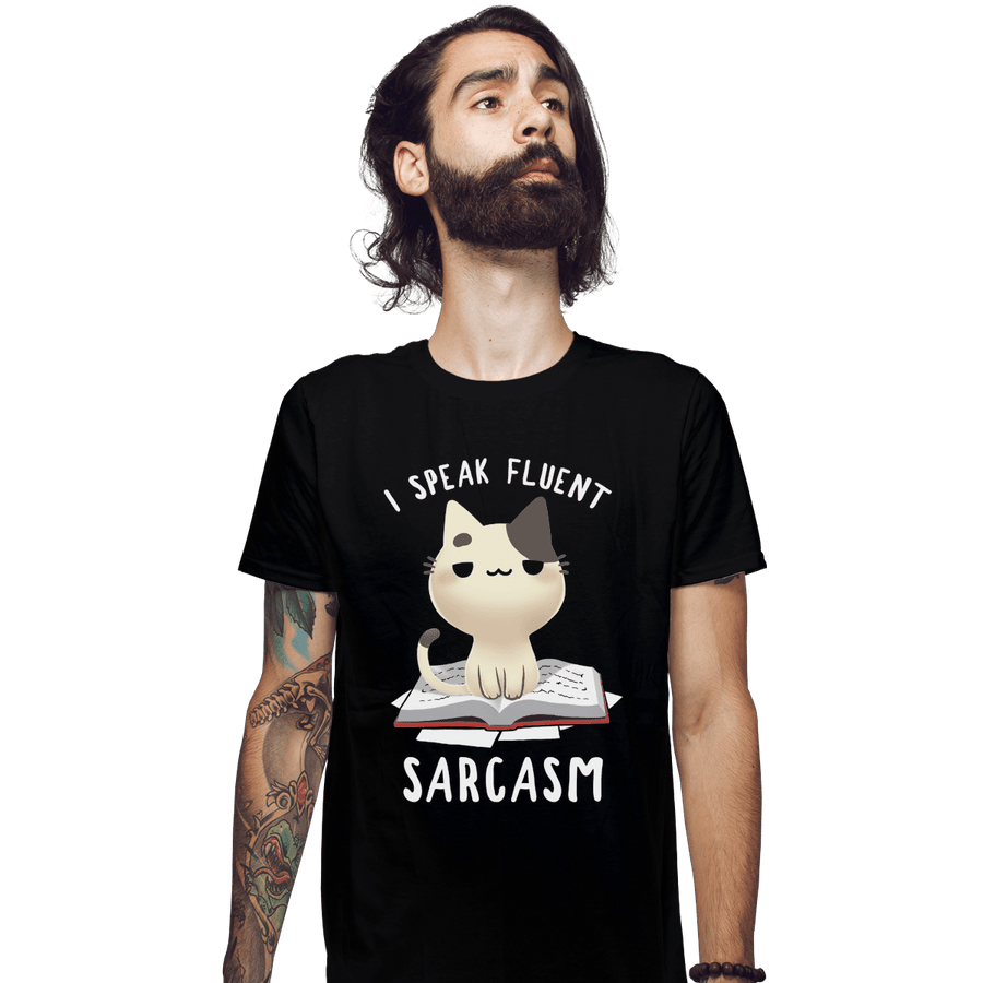Shirts Fitted Shirts, Mens / Small / Black Fluent Sarcasm