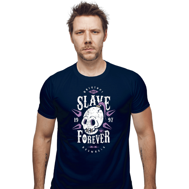 Shirts Fitted Shirts, Mens / Small / Navy Slave Forever