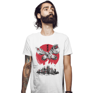 Shirts Fitted Shirts, Mens / Small / White Giant Moth Attack Sumi-e