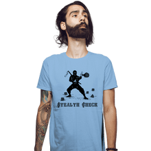 Load image into Gallery viewer, Secret_Shirts Fitted Shirts, Mens / Small / Powder Blue Stealth Check
