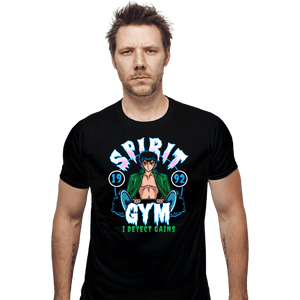 Daily_Deal_Shirts Fitted Shirts, Mens / Small / Black Spirit Gym