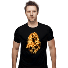 Load image into Gallery viewer, Shirts Fitted Shirts, Mens / Small / Black Golden Saiyan Vegito
